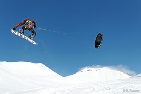 Etienne Lhote - snowkite a Gudauri - Georgie