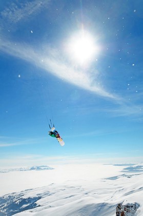 Romain Luppi - snowkite en Macedonia - Popova Shapka