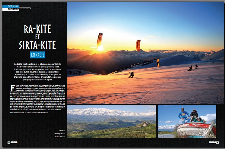 kiteboarder 93   Trip Crète   Riders: Didier Botta,Benoit Miquel,Cedric Joubert, Costis Charalampakis.