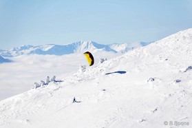 Johann Civel - Snowkite en Bosnie - Jahorina