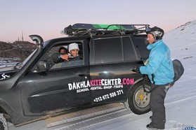 snowkite: Johann Civel et Hamada Titi - Oukaimeden - Maroc