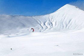 Johann Civel - snowkite a Gudauri - Georgie