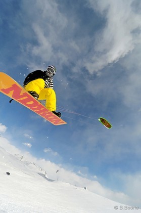 Goody Gaudard - Bernina pass - snowkite en Suisse