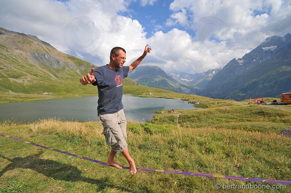 slackline - Lac du Pontet  (La Grave 05)