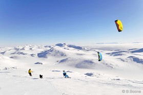 Johann Civel et Rado - Snowkite en Bosnie - Jahorina