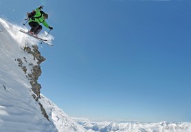 Johann Civel - snowkite a Gudauri - Georgie