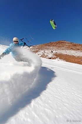 snowkite: Johann Civel - Oukaimeden - Maroc