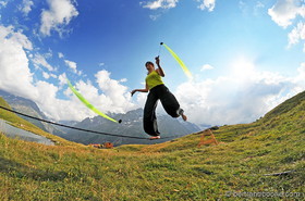 slackline - Lac du Pontet  (La Grave 05)