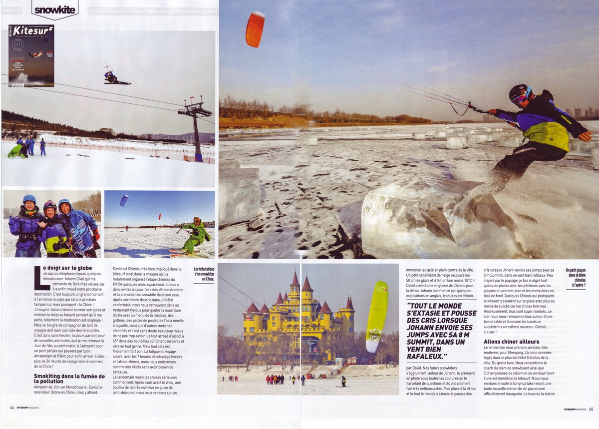 kitesurf magazine  100   China trip 2015   rider: Johann Civel
