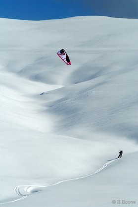 fabio ingrosso - snowkite en Grece - kaimaktsalan
