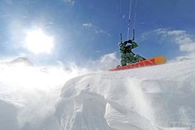 Romain Luppi - Bernina pass - snowkite en Suisse