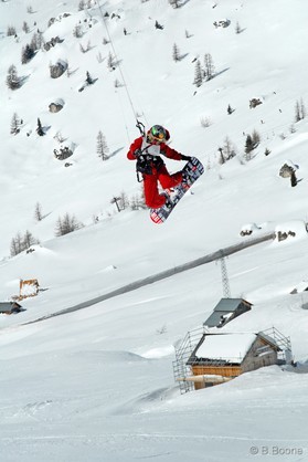 Cortina snowkite contest 2009 passo Giau Italy