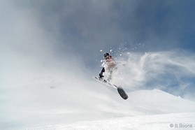 Etienne Lhote - snowkite a Gudauri - Georgie