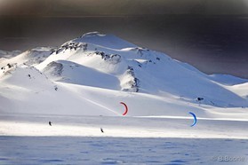 Jérome Josserand et Guillaume Chastagnol - snowkite en Islande