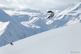 Etienne Lhote - snowkite a Gudauri - Georgie