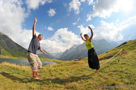 slackline - Lac du Pontet  (La Grave 05)
