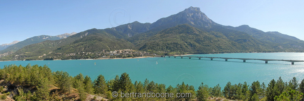 panorama - lac de serre-ponçon - hautes alpes - Fr