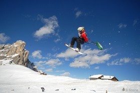 Mathieu Blanchard- Cortina snowkite contest 2009 passo Giau Italy