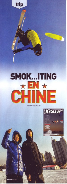 kitesurf magazine  100   China trip 2015   rider: Johann Civel