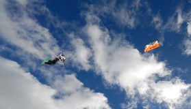 Cortina snowkite contest 2009 passo Giau Italy