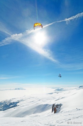 Romain Luppi - snowkite en Macedonia - Popova Shapka