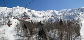 snowkite en Slovénie -Vogel